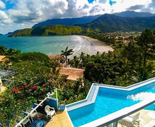 Praia do Cabelo Grande House | Casa com piscina de borda infinita e hidromassagem com vista