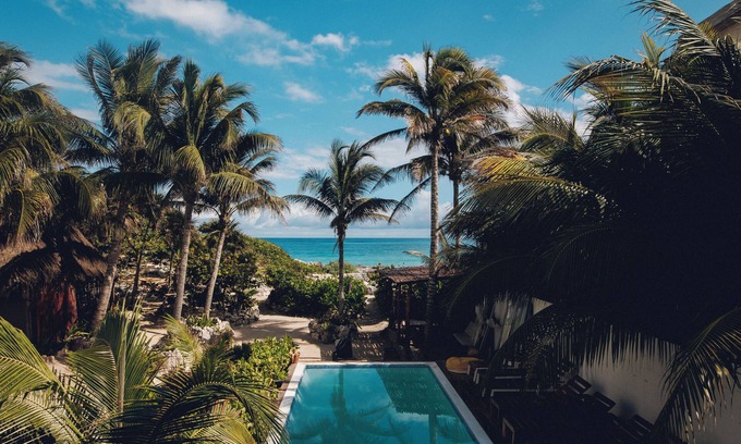 Zona Hotelera Villa | Casa de lujo frente al mar con piscina y temazcal
