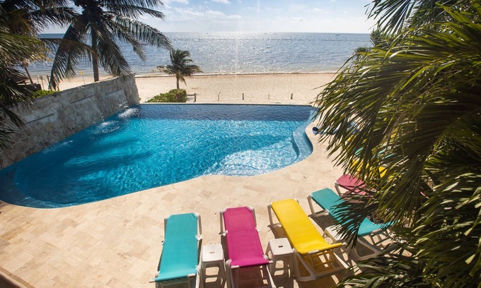 Puerto Morelos Villa | Casa Del Sol: Beachfront Villa, Infinity Pool, 7 bedrooms, Made for Big Groups