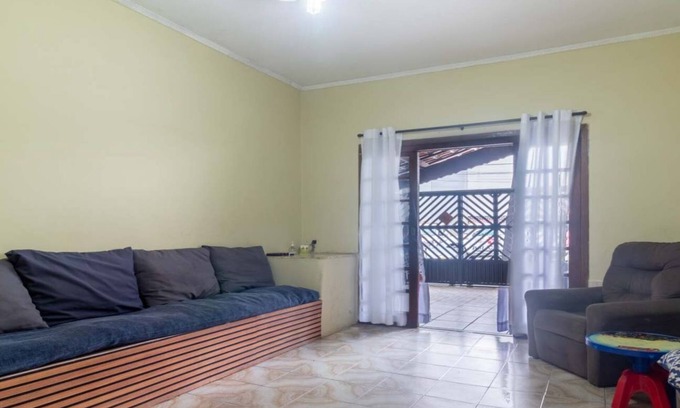 Ocian House | Casa na Praia Grande com Churrasqueira e Quintal