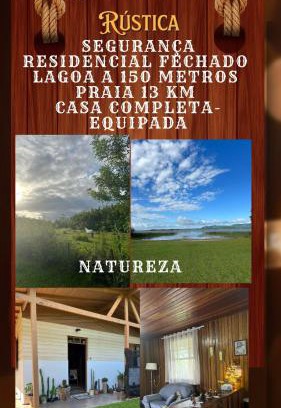 Sulbrasileiro House | Casa Rústica na Lagoa-15 min do praia comWi-Fi quartos 2 possui cama de casal e 3 solteiro ideal para 5 pessoas