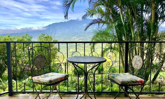 Jaramillo Cottage | Casita with stunning view of Volcano Baru, lush tropical gardens, above Boquete
