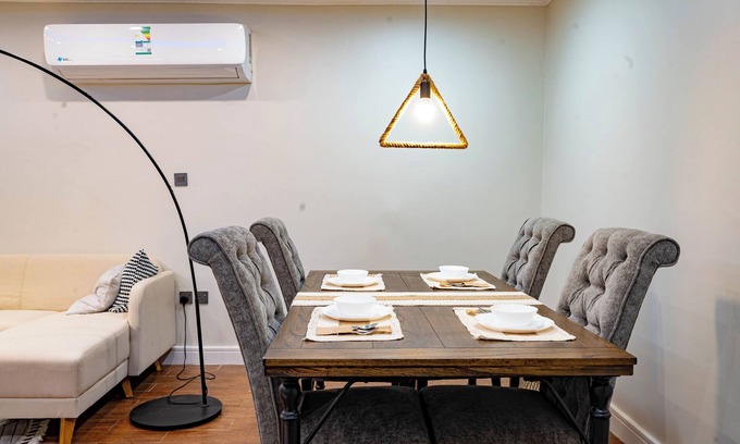 Al Khobar Condo | Charming 1-bedroom apartment in delightful Al Khobar with AC