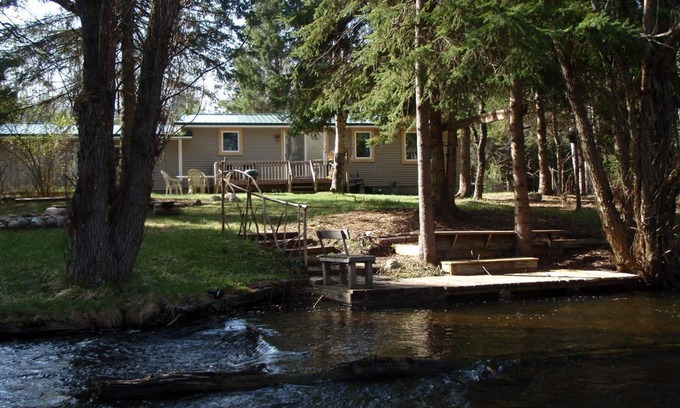Wolverine House | Charming lodge like cabin on trout stream great for kayaking and near ORV trails