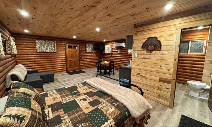 Cambridge Cabin | Charming log cabin on gravel back road with peace, quiet, all amenities of home