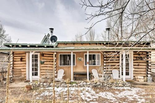 San Cristobal House | Charming Log Cabin Rental on Eco-Farm near Taos Ski Valley