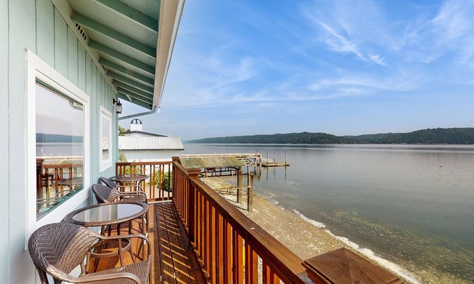 Potlatch House | Charming water front home with amazing views, fire pit, and private deck