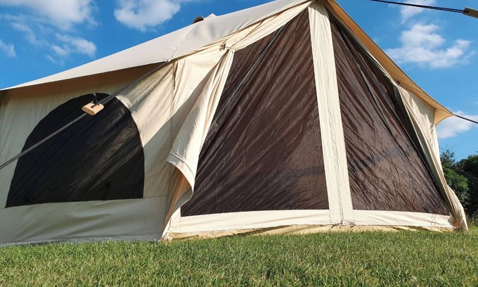 Saltburn-by-the-Sea Cabin | Chestnut 6m xl bell tent, log burner, nr Whitby