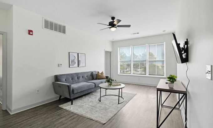 University District Apartment | Chic 2BR/2BA with Gym and Rooftop Access