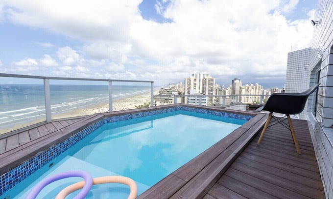 Aviacao Apartment | Cobertura a beira mar com piscina e churrasqueira
