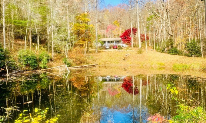 Marion House | Come relax at Duck Pond Mountain Retreat w/stream & pond on 9 acres