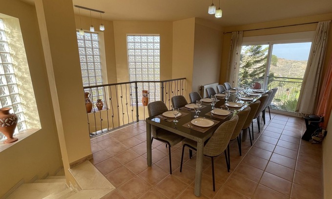 Los Gallardos Villa | Comfortable villa with air conditioning, Wi-Fi, pool, and peaceful garden