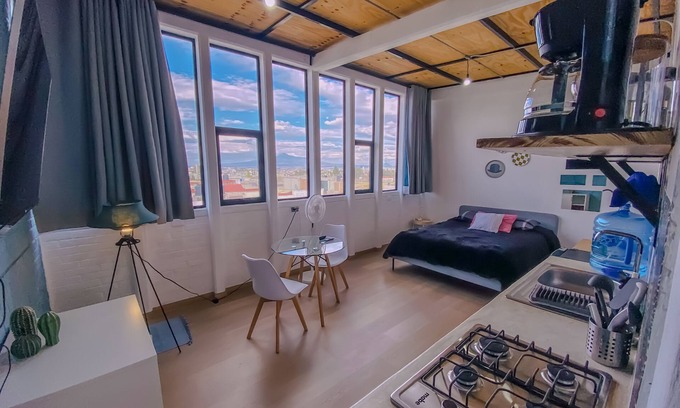 Cholula Apartment | Con VISTA espectacular de San Andrés Cholula, Puebla. Pueblo magico