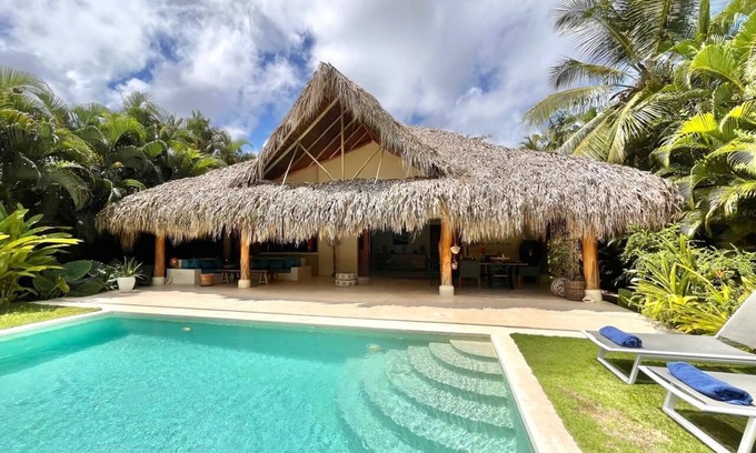 Las Terrenas Villa | Cosy caribbean villa with beach access 3 min walk in beach front gated community
