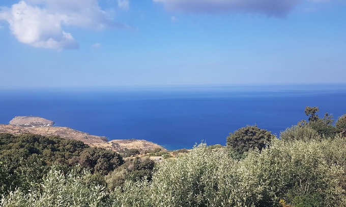 Kato Aprovatou Apartment | Cosy studio with stanning sea view