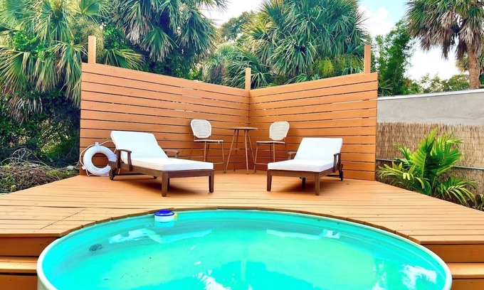 Surfside Historic District House | Cowboy Pool/Mini Golf/Walk 2 Beach & Ocean Center! Pets OK