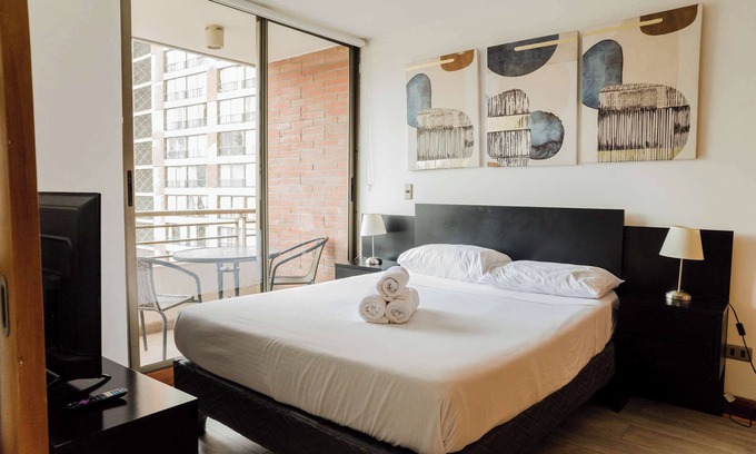 El Golf Apartment | Cozy 2BR Retreat in Prime Las Condes Location