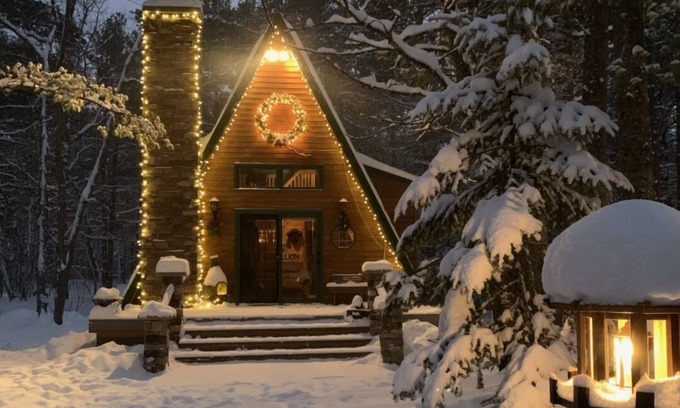 Paradise Cabin | Cozy Cabin nestled in the woods on all season road seconds from the trail system