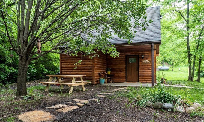 New Century Cabin | Cozy Cabin Rental on Sacred Land Ideal for Glamping in Kansas