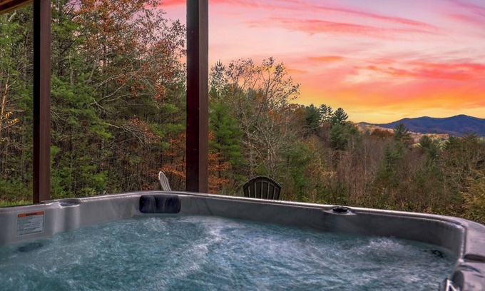 Epworth Cabin | Cozy Chic Cabin Retreat on 7 acres with hot tub. Pet-friendly.