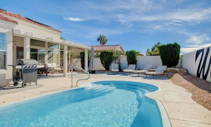 North Las Vegas House | Cozy Modern 3BR Desert Style Home - Pool Fun!