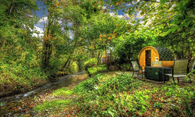 Hoodsport Cabin | Creek-side oasis! Newly renovated home w/hot tub & barrel sauna!