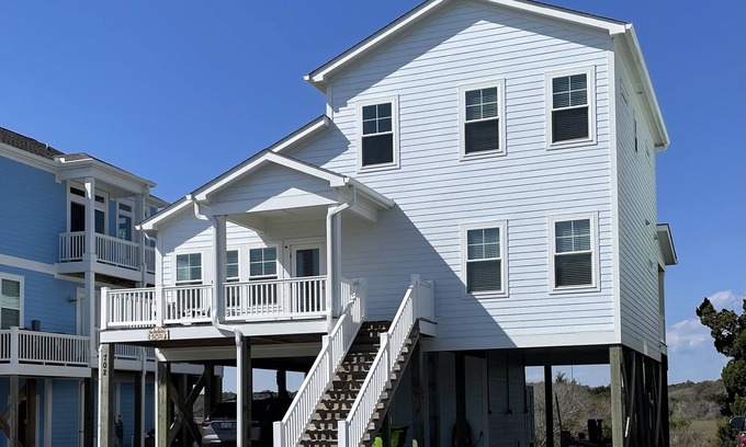 Holden Beach House | Custom built accessible 3 bed 3.5 bath home with fantastic ocean & marsh views