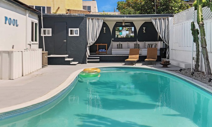 Middletown House | Custom home with cabana, heated pool, spa and view