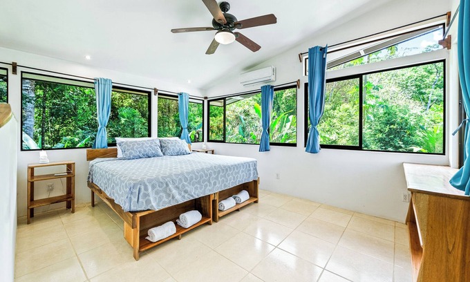 Pavones House | Custom Modern House w/AC, WiFi, ocean views, Amenities. Short walk to the beach