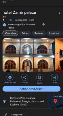 Srinagar House | dameer palace