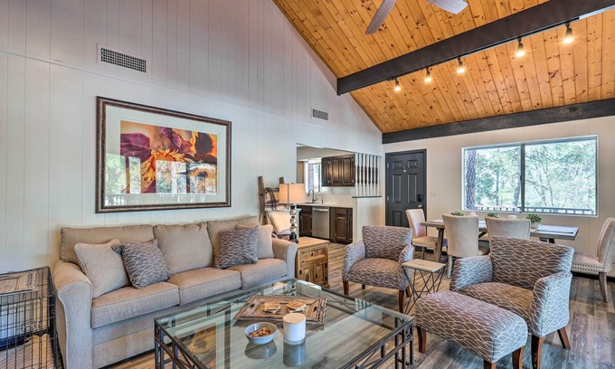 Groom Creek Cabin | Deck w/Wooded Views: Rustic-Chic Prescott Cabin!