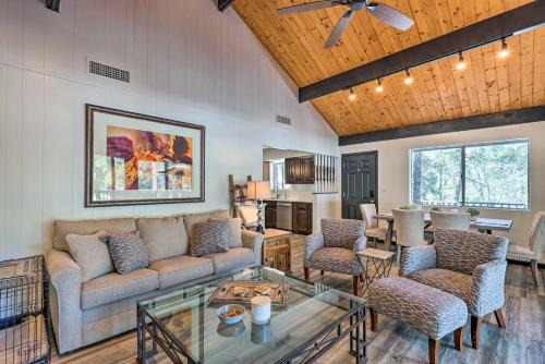 Groom Creek House | Deck with Wooded Views Rustic-Chic Prescott Cabin!