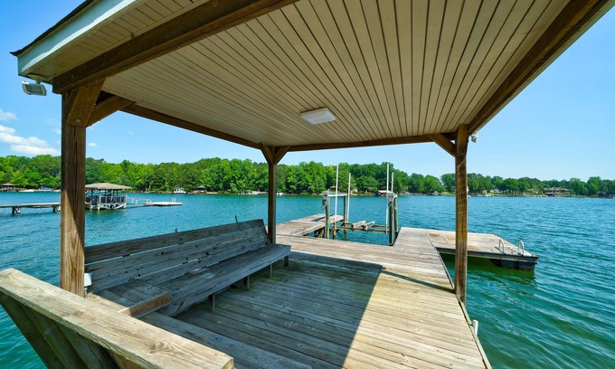 Denver House | Deep Water Cove - Luxury Lakefront Home with Pool, Private Dock and Beach