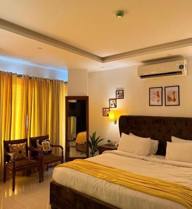 Islamabad Apartment | Deluxe King with Sunset Yellow Hues in Bahria Phase 4 Islamabad