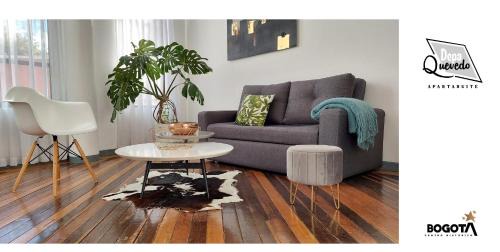 La Candelaria Apartment | Depa Quevedo - Trendy Revamped Flat - Exceptional Spot in Bogotá's Historic Colonial Square - Candelaria