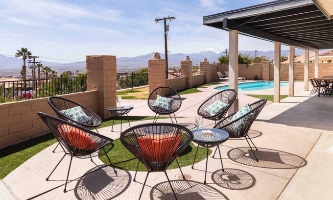 Desert Hot Springs House | Desert Happy Place…Epic Views, Super Cozy, Pool & Gameroom