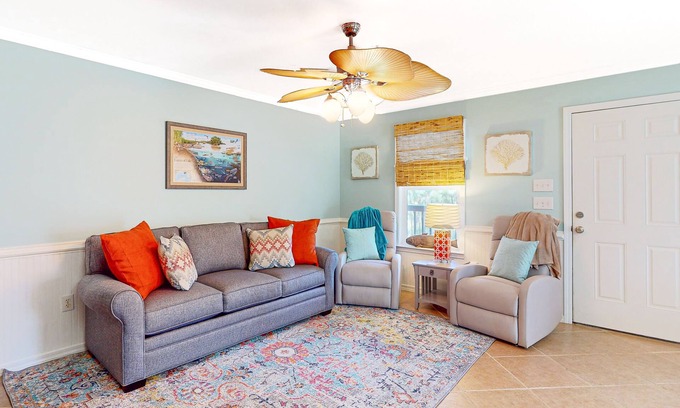 Dauphin Island House | Dog-friendly, corner townhome steps from the beach with patio & WiFi