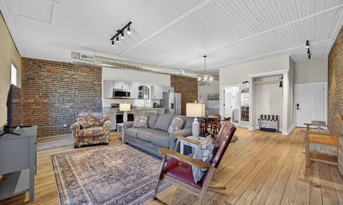 Fayetteville Apartment | Downtown Loft w/Balcony. Walk to Shops & Eats.