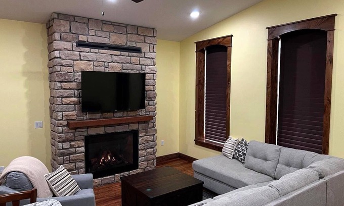 Sabetha Apartment | Downtown Retreat Overlooking Main Street Sabetha - Modern & Cozy