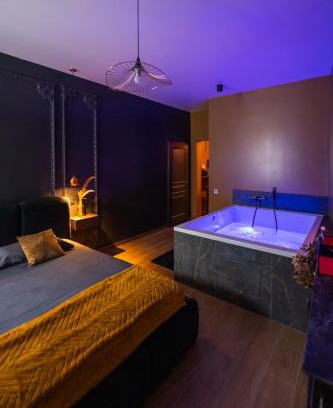 Downtown Angers Apartment | Dreamy Room - Evasion, balnéo & cinéma privé