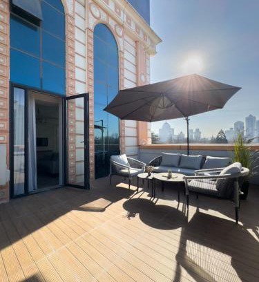 Dushanbe Apartment | Elegant and Spacious 2 Bedroom Suite with Private 35sqm Terrace Next to Rudaki Park and City Center