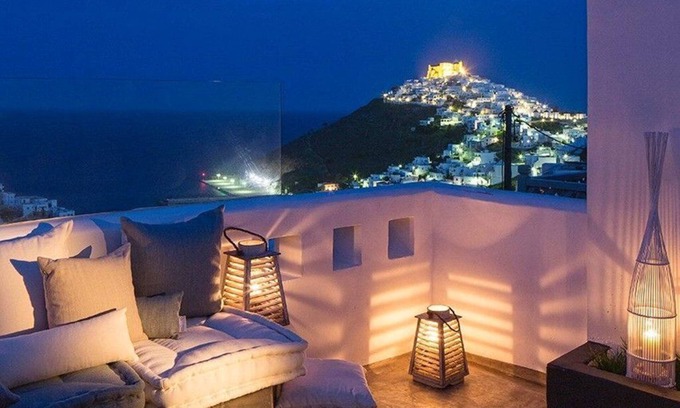 Astypalaia Villa | Elegant Astypalaia Villa | Villa Ble | Air Conditioning | Hot Tub