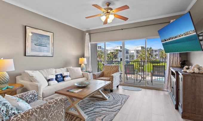 Frangista Beach Condo | Emerald Waters 206 - Private Beach Access, Community Pool, Hot Tub, Near Dining!