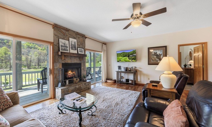 Whittier Condo | Epic Mountain & Golf Views! Huge deck! Washer & Dryer! Full Kitchen! Amenities!