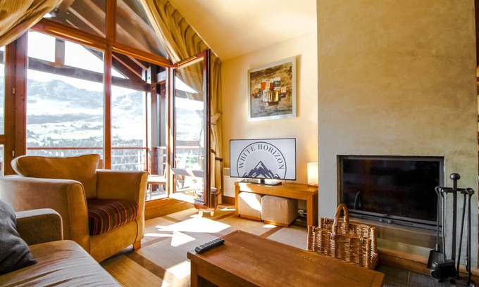 Flaine Apartment | Exceptional 3-bed penthouse apartment with fireplaces and stunning views