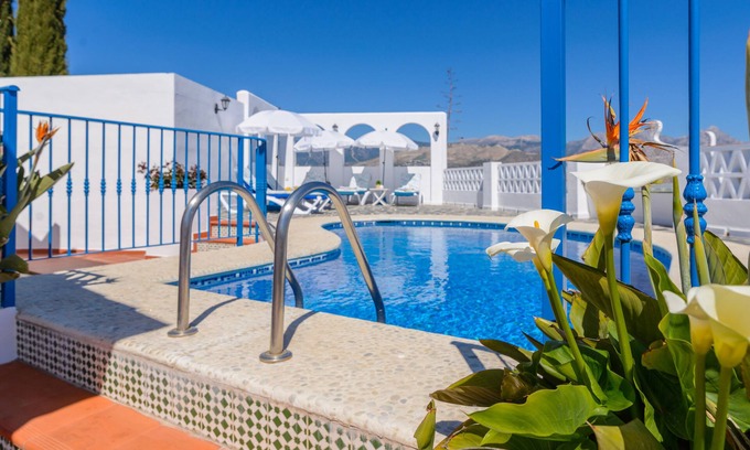 Torrox Villa | Exquisite Andalusian-Style Villa with Pool and Incredible Mountain-Top Views