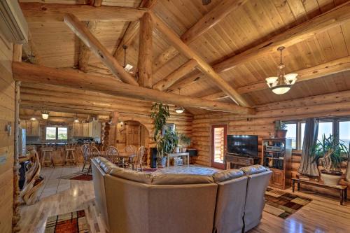 Lander House | Exquisite Log Home with Lander Valley Views!