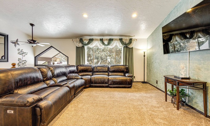 Pocatello House | Fenced Yard, Patio: Family-Friendly Pocatello Home