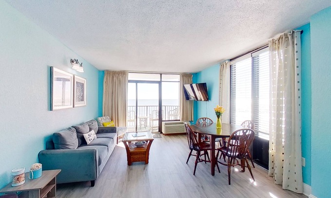 Myrtle Beach Condo | Fifth Floor Oceanfront Snowbird Friendly Condo w/Shared Pool/Hot Tub, WiFi