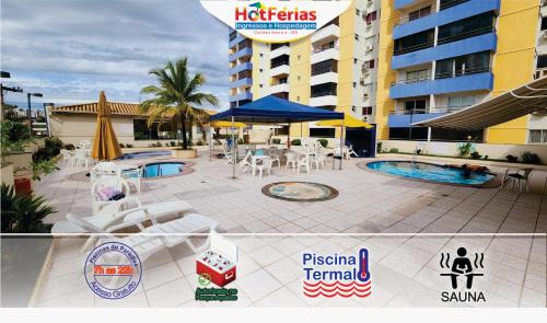 Prive das Caldas Apartment | Flat Paradise com Piscinas Termais, próximo ao Shopping Singapura e ao Centro - HotFérias